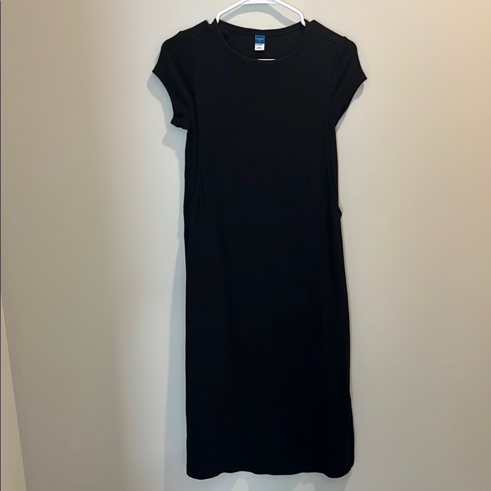 Old Navy Black Sheath Maternity & Nursing Dress Crew Neck Short Sleeve XS